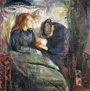Edvard Munch The Sick girl painting